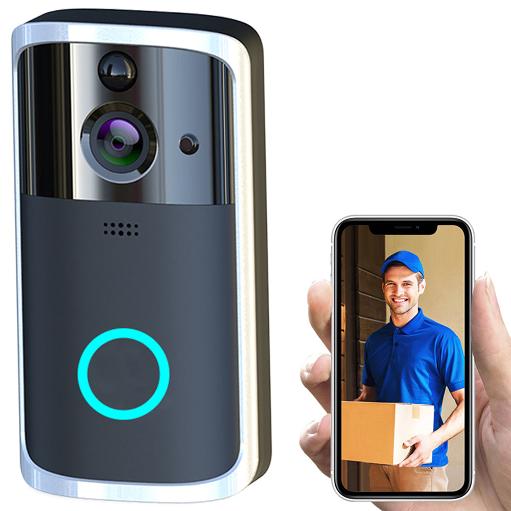 WiFi Videocitofono Wireless, 1080P Video Citofono senza Fili Collegato Allo Smartphone, Visione Notturna, Rilevamento del Movimento - GLAXPHONE