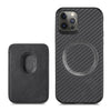 Magnetic Card Holder XR Carbon Fiber Pattern Phone Case - GLAXPHONE