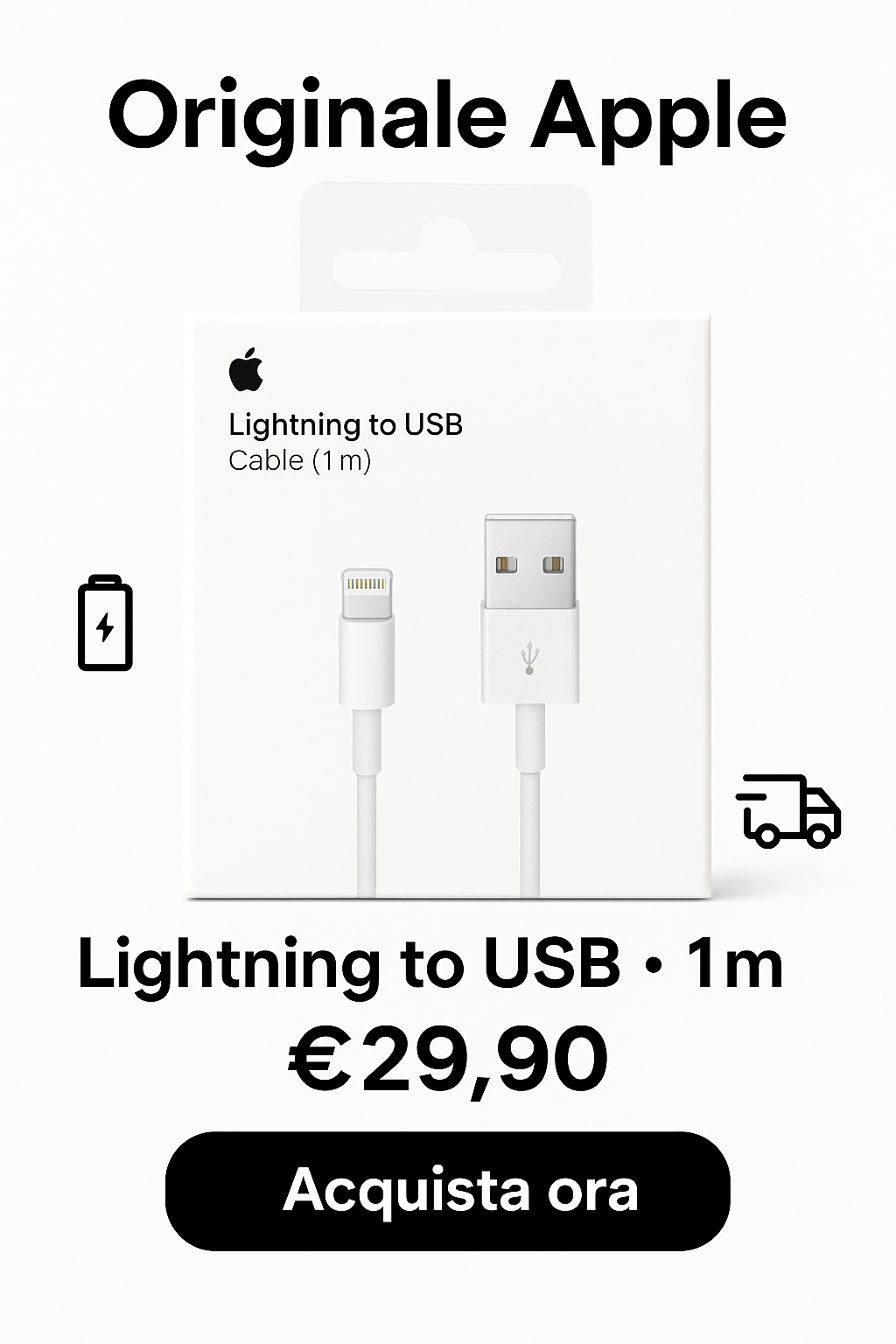 📱⚡ Cavo Originale Apple Lightning to USB (1m) ⚡📱