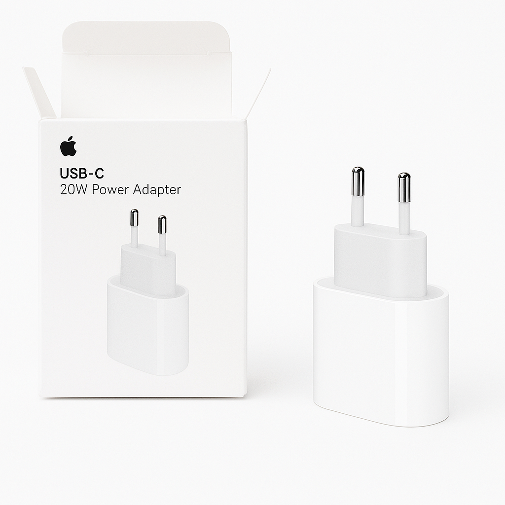 🔌 Apple USB-C Power Adapter 20W – Caricatore Originale con Ricarica Rapida ⚡