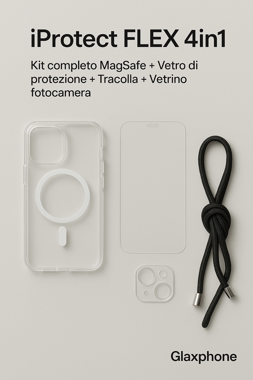 📱 iProtect Flex 5 in 1 MagSafe Edition – Protezione completa e stile in un solo kit