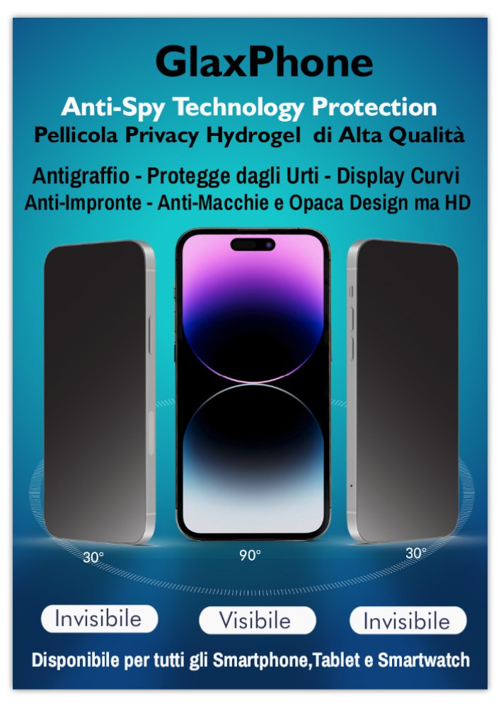 Pellicola Protettiva Opaca Privacy in HydroGel